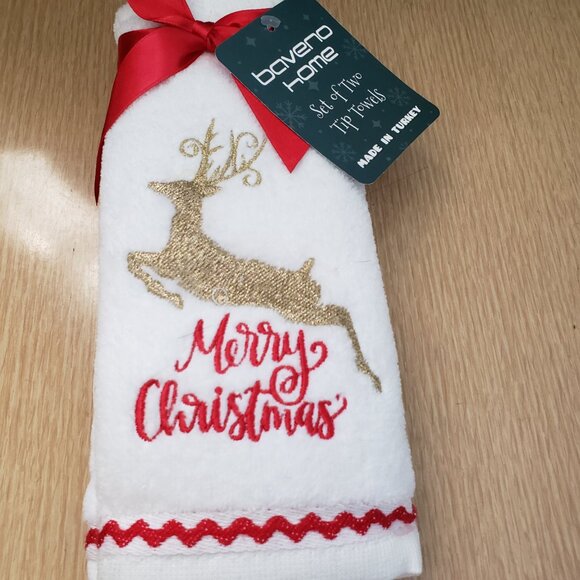 BNWT BAVENO HOME Decorative Turkish Holiday Tip Towel Set: 2 - Picture 3 of 3